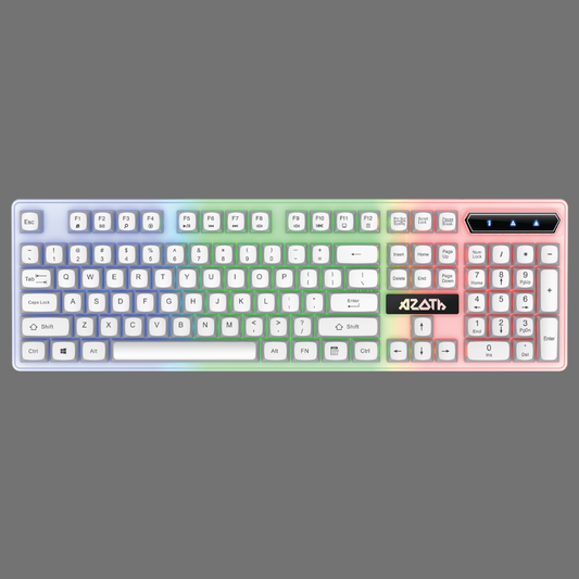 AZOTH LUMEN White Gaming Keyboard & Mouse Combo
