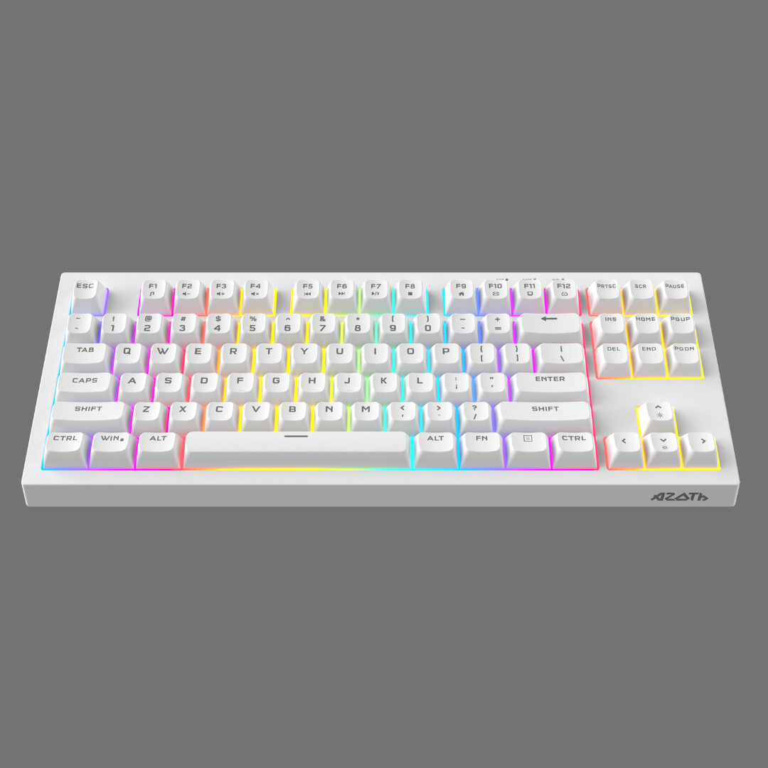 AZOTH Onyx White — 87-Key TKL RGB Gaming Keyboard