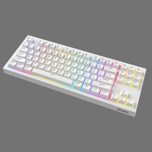 AZOTH Onyx White — 87-Key TKL RGB Gaming Keyboard