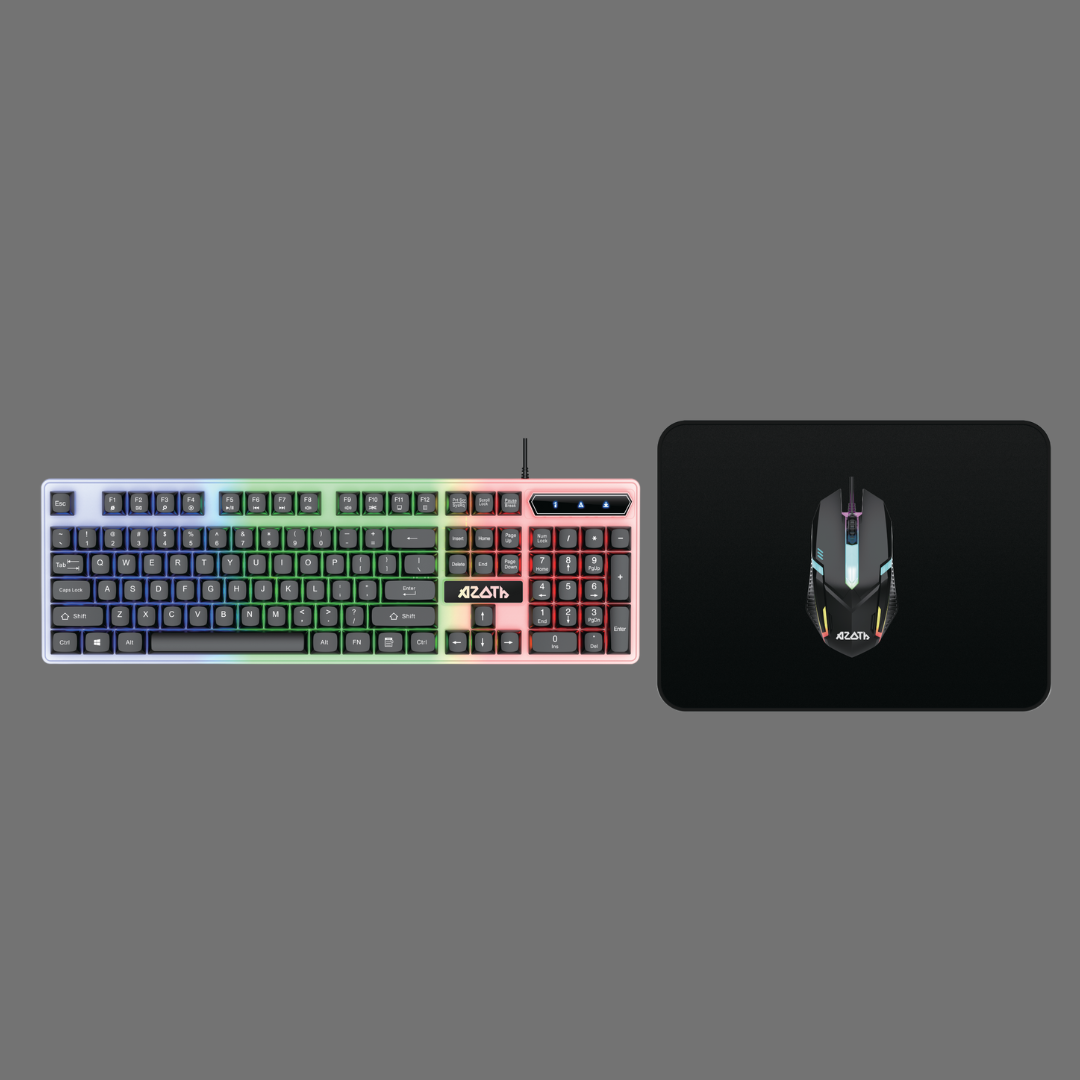 AZOTH LUMEN Keyboard & Mouse Combo — 104 Keys, RGB, Mousepad