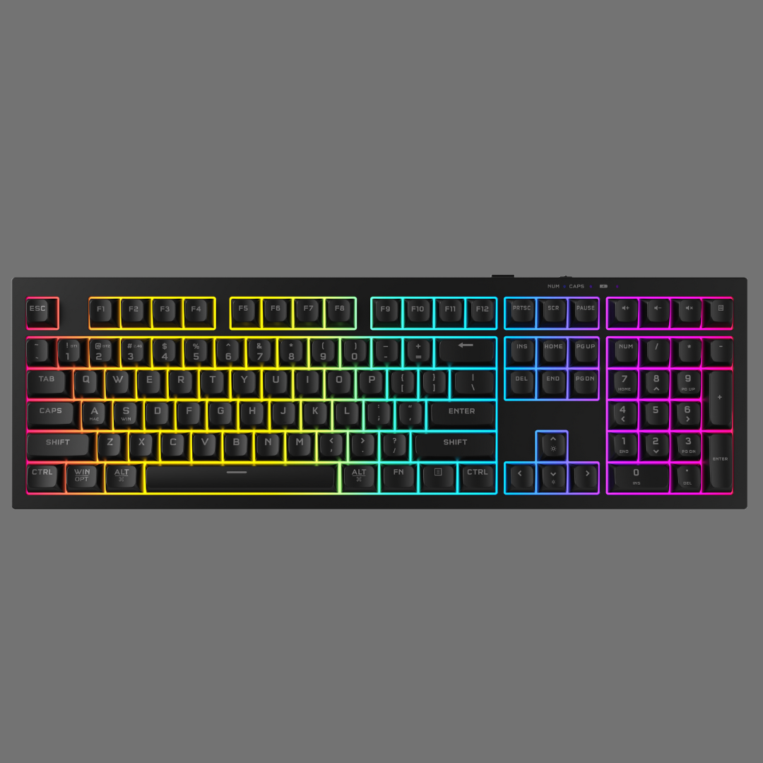 AZOTH Monolith Black 108 Keys Gaming Membrane Keyboard
