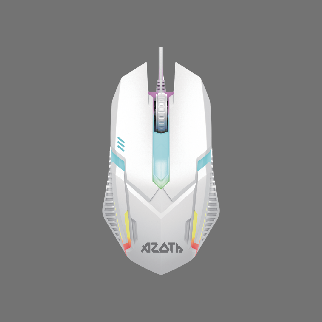 AZOTH LUMEN White Gaming Keyboard & Mouse Combo