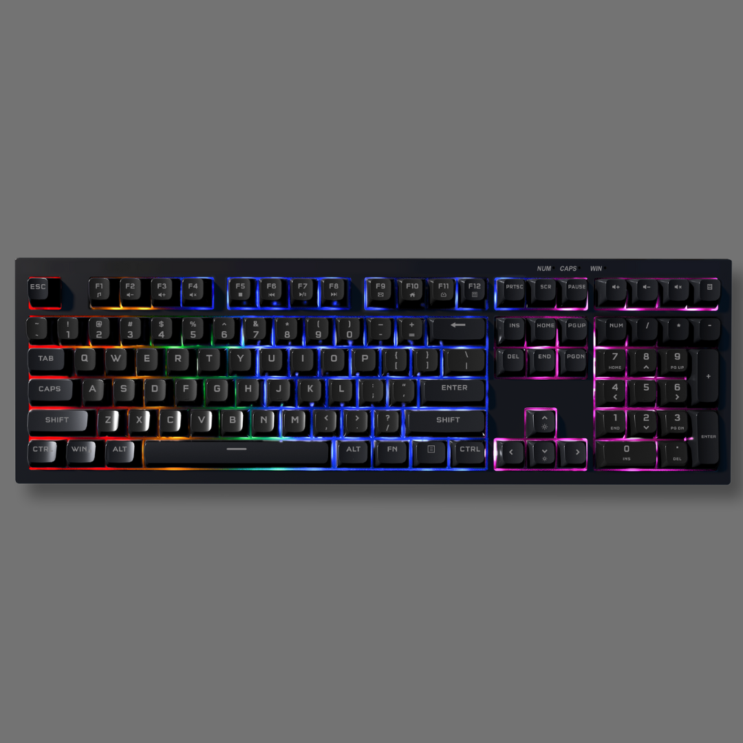 AZOTH Monolith Black 108 Keys Gaming Membrane Keyboard